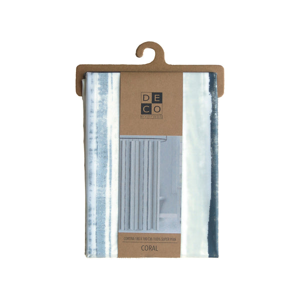 Cortina baño PEVA Coral Impermeable 180x180 Cms - Decoexpress