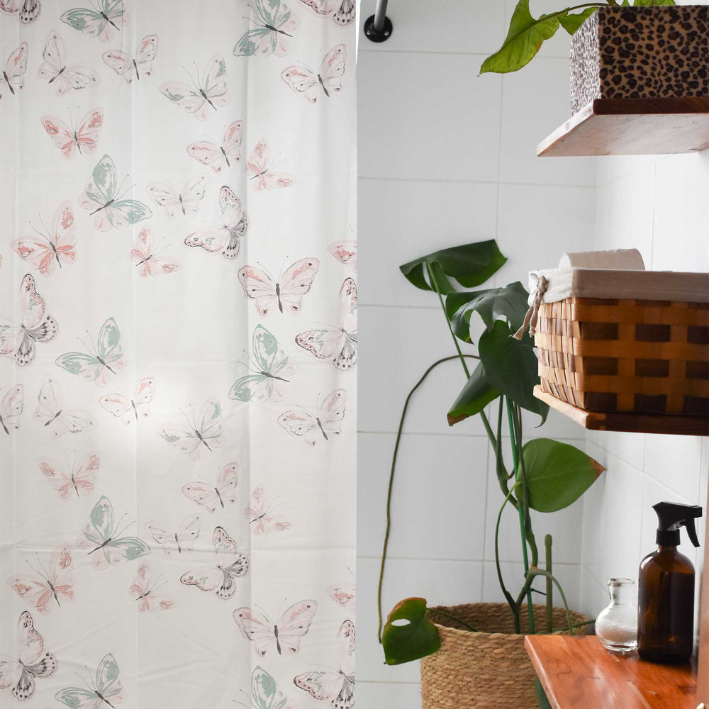 Cortina baño PEVA Arcoíris Impermeable 180x180 Cms