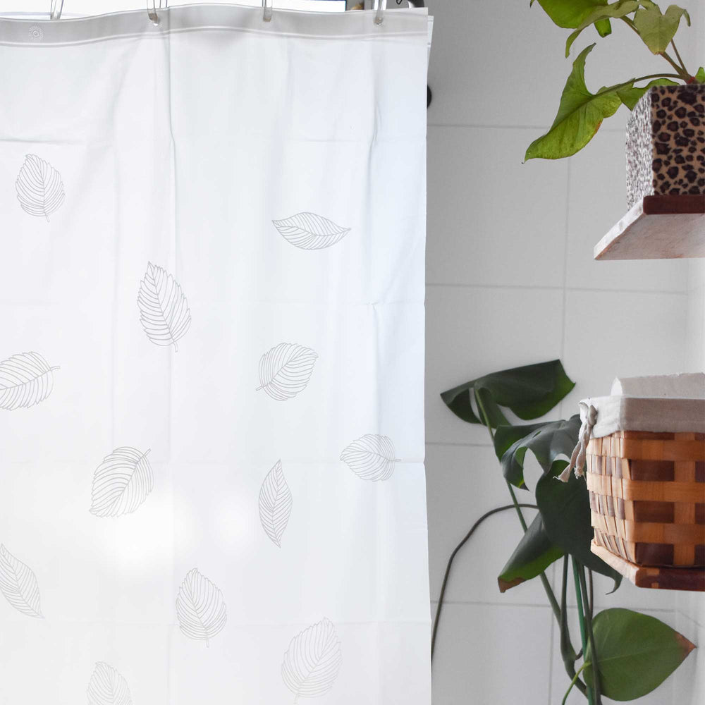Cortina baño PEVA Hojas Impermeable 180x180 Cms