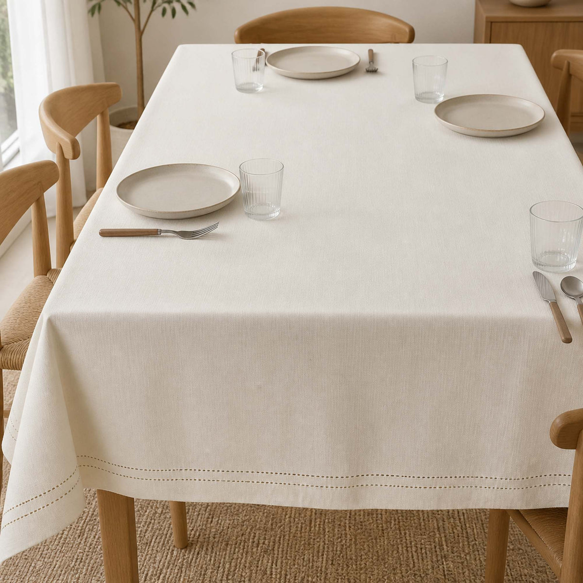 Mantel Picot Crema - Decoexpress