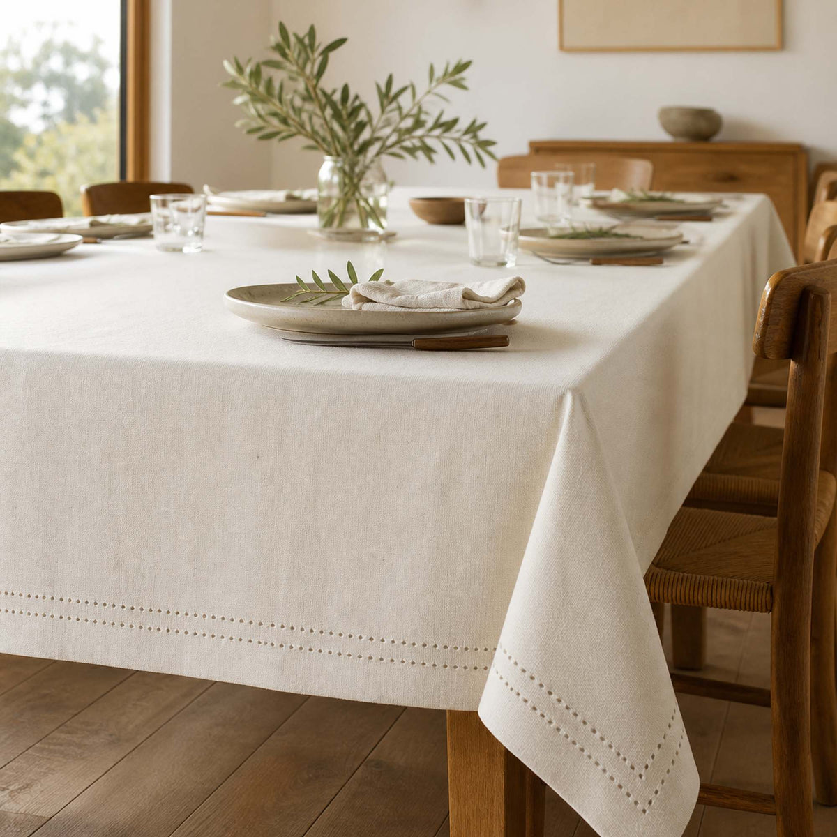 Mantel Picot Crema - Decoexpress