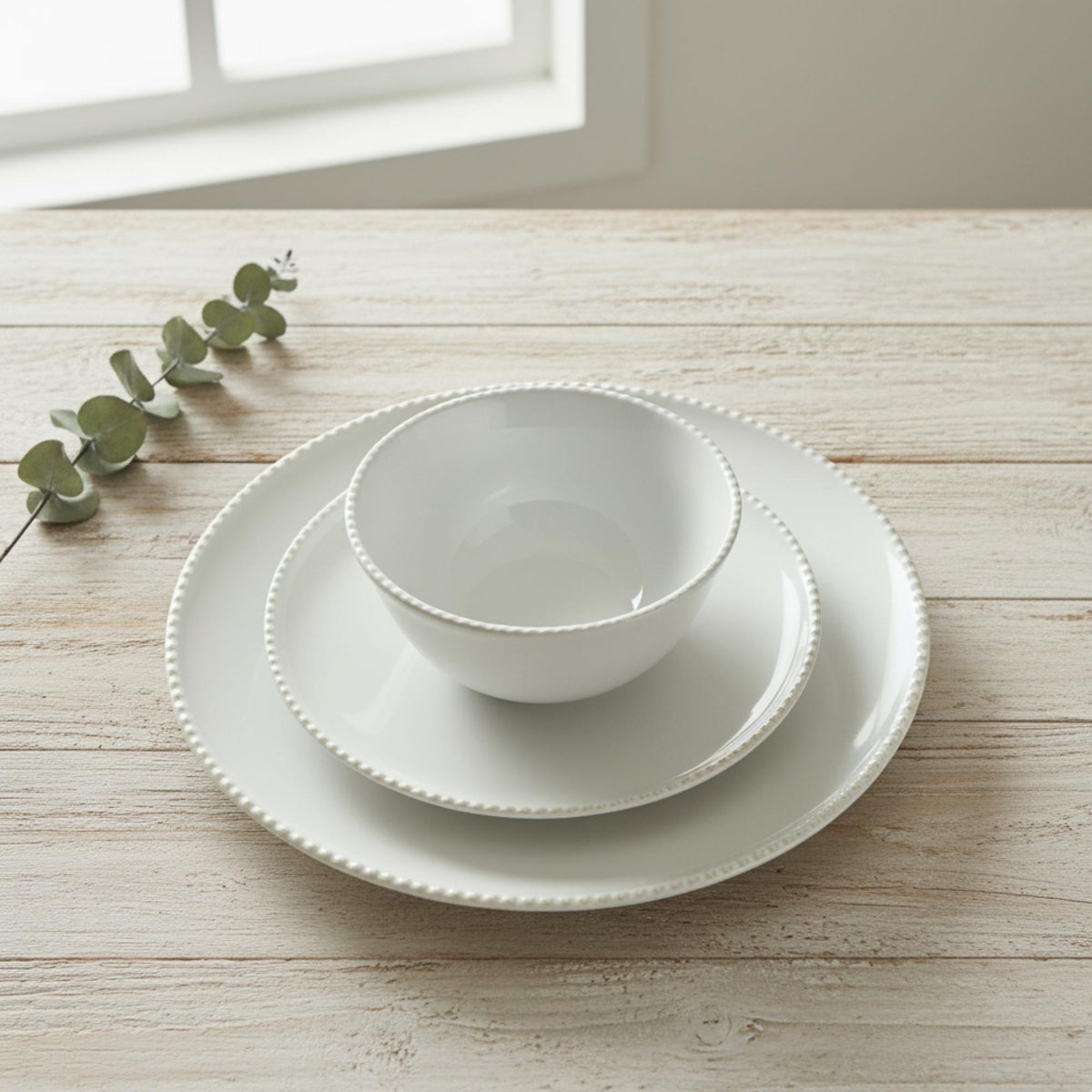 Juego de loza 18 piezas Vajilla Cerámica Oxford