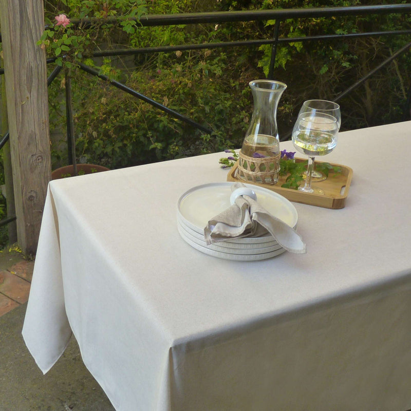 Mantel de Algodón Max Liso Hueso - Decoexpress