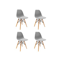 Pack 4 Sillas Eames Gris