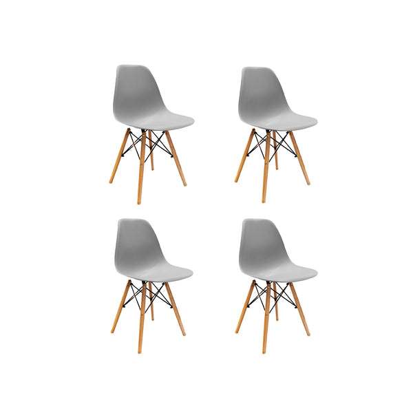 Pack 4 Sillas Eames Gris - Decoexpress
