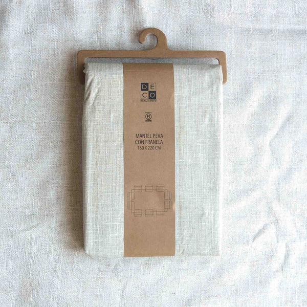 Mantel Peva Beige 180x280 - Decoexpress