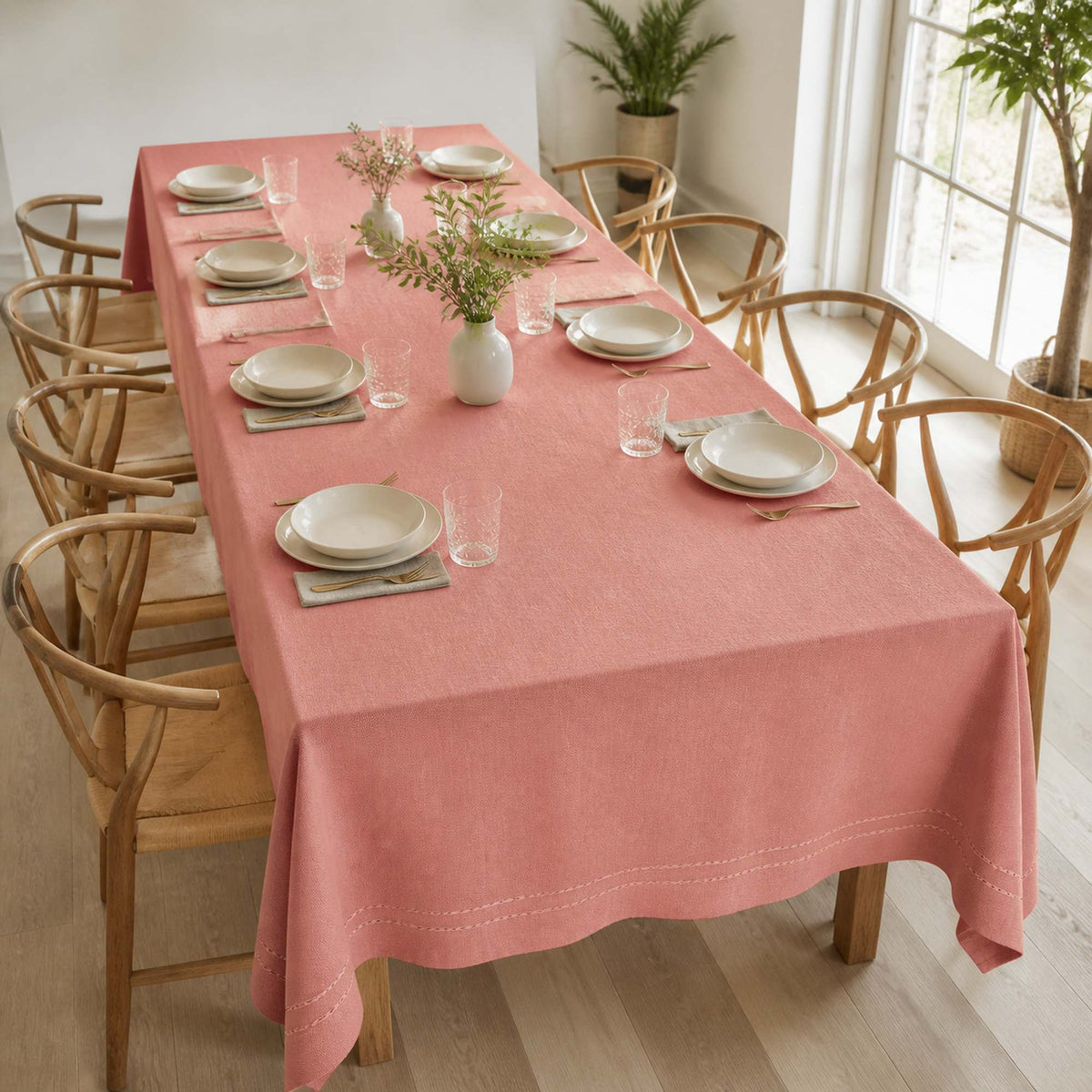 Mantel Picot Rosado - Decoexpress