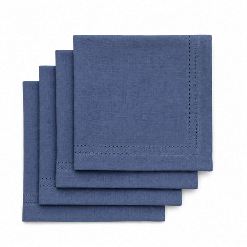 Set 4 Servilletas Picot Azul - Decoexpress
