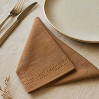 Set 4 Servilletas Picot Café - Decoexpress