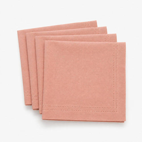 Set 4 Servilletas Picot Rosado - Decoexpress