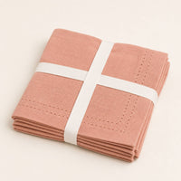 Set 4 Servilletas Picot Rosado - Decoexpress