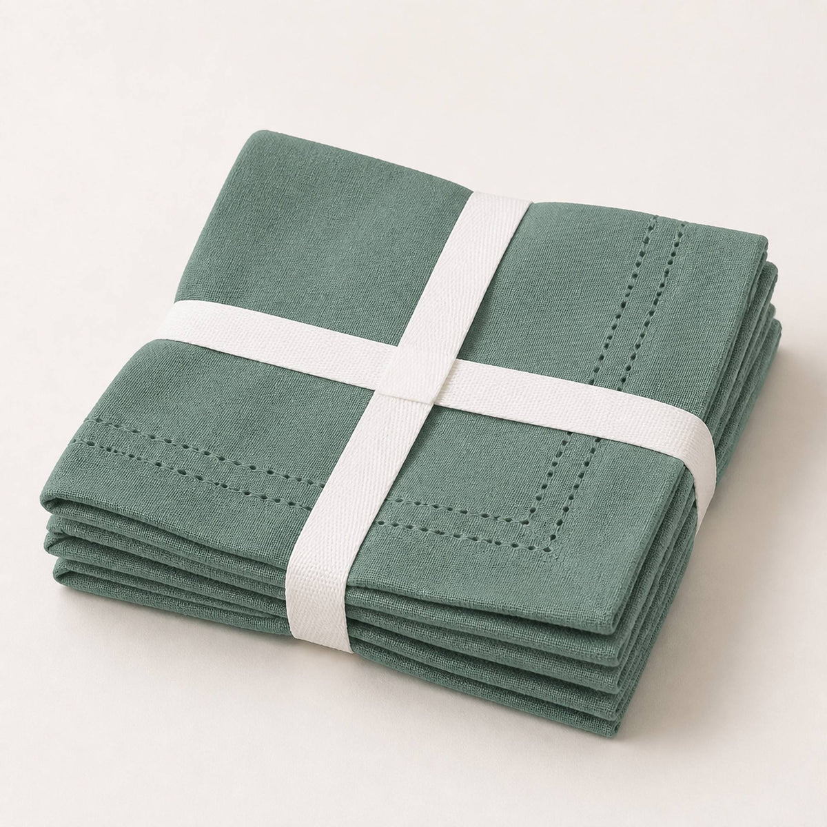 Set 4 Servilletas Picot Verde - Decoexpress