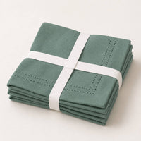 Set 4 Servilletas Picot Verde - Decoexpress