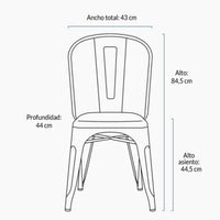 Silla Metálica Tolix Negra